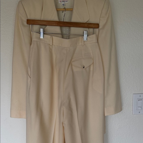 Talbots wool pant set blazer and trousers Cream Women's Jumpsuit - Picture 9 of 13